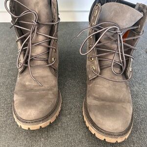 Timberland Brown Lace-Up Combat Boots
